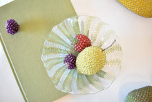 Load image into Gallery viewer, Murano Zanfirico Green and Gold Glass Bowl