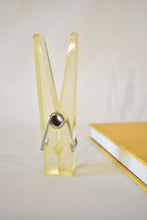 Load image into Gallery viewer, MCM Pale Yellow Oversized Acrylic Clothespin