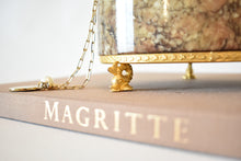 Load image into Gallery viewer, Koi Fish Footed Stone Oval Box with Gilt Trim