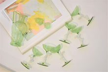 Load image into Gallery viewer, Goddess Green Bimini Glass Nudes Decanter and Glassware Set