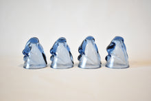 Load image into Gallery viewer, Bottoms Up! Blue Shot Glasses, Party of Four