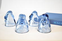 Load image into Gallery viewer, Bottoms Up! Blue Shot Glasses, Party of Four