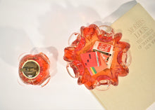 Load image into Gallery viewer, Red-Orange Fire Bullicante Murano Lighter and Bowl Set