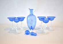 Load image into Gallery viewer, Bimini Brilliant Blue Dancing Nude Decanter and Glassware Set