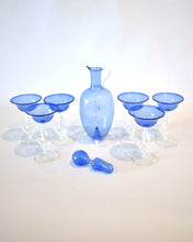 Load image into Gallery viewer, Bimini Brilliant Blue Dancing Nude Decanter and Glassware Set