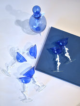 Load image into Gallery viewer, Bimini Brilliant Blue Dancing Nude Decanter and Glassware Set