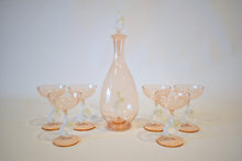 Load image into Gallery viewer, Bimini Peach Mermaid Decanter and Glasses Set