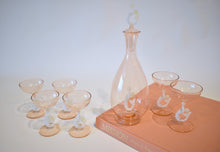 Load image into Gallery viewer, Bimini Peach Mermaid Decanter and Glasses Set