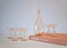 Load image into Gallery viewer, Bimini Peach Mermaid Decanter and Glasses Set