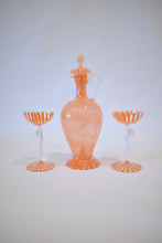Load image into Gallery viewer, Bimini Orange Swirl Nude Decanter and Glassware Set