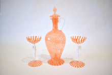 Load image into Gallery viewer, Bimini Orange Swirl Nude Decanter and Glassware Set