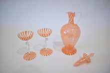 Load image into Gallery viewer, Bimini Orange Swirl Nude Decanter and Glassware Set