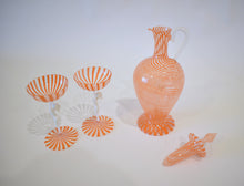 Load image into Gallery viewer, Bimini Orange Swirl Nude Decanter and Glassware Set