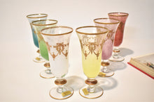 Load image into Gallery viewer, Arte Italica for Neiman Marcus Multi-Colored 24 Karat Gold Glasses, Party of Six