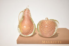 Load image into Gallery viewer, Rosegold Murano Apple and Pear Bullicante Bookends