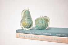 Load image into Gallery viewer, Gorgeous Aqua Murano Apple and Pear Bullicante Bookends
