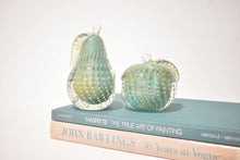 Load image into Gallery viewer, Gorgeous Aqua Murano Apple and Pear Bullicante Bookends