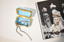 Load image into Gallery viewer, Blue Opaline Box with Gilded Trim