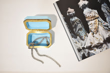 Load image into Gallery viewer, Blue Opaline Box with Gilded Trim