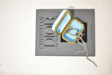 Load image into Gallery viewer, Blue Opaline Box with Gilded Trim
