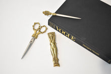 Load image into Gallery viewer, Brass Art Nouveau Figural Desk Set