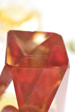 Load image into Gallery viewer, Red and Marigold Murano Faceted Sommerso Vase