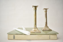 Load image into Gallery viewer, Pair of Silver-Plated Column Candlestick Holders
