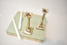 Load image into Gallery viewer, Pair of Silver-Plated Column Candlestick Holders
