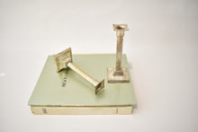 Load image into Gallery viewer, Pair of Silver-Plated Column Candlestick Holders
