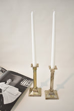 Load image into Gallery viewer, Pair of Silver-Plated Column Candlestick Holders
