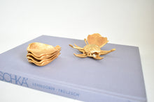 Load image into Gallery viewer, Brass &quot;Party Flower&quot; Ashtray Set and Sculpture
