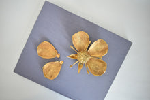 Load image into Gallery viewer, Brass &quot;Party Flower&quot; Ashtray Set and Sculpture
