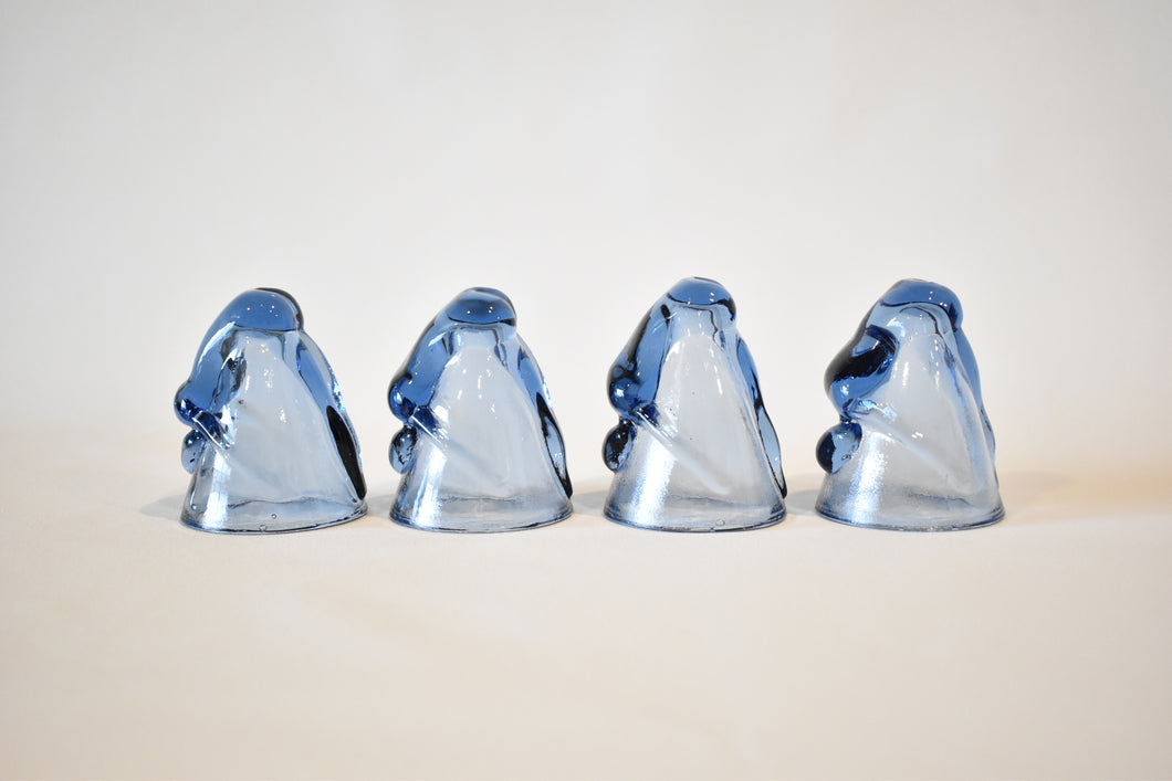 Bottoms Up! Blue Shot Glasses, Party of Four