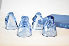 Load image into Gallery viewer, Bottoms Up! Blue Shot Glasses, Party of Four
