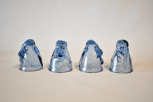 Load image into Gallery viewer, Bottoms Up! Blue Shot Glasses, Party of Four
