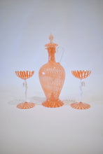 Load image into Gallery viewer, Bimini Orange Swirl Nude Decanter and Glassware Set
