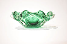 Load image into Gallery viewer, Green Murano Bullicante Bowl
