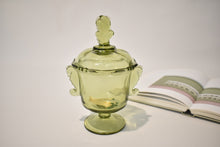 Load image into Gallery viewer, Green Glass Stasher with Seahorse Handles
