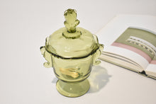 Load image into Gallery viewer, Green Glass Stasher with Seahorse Handles
