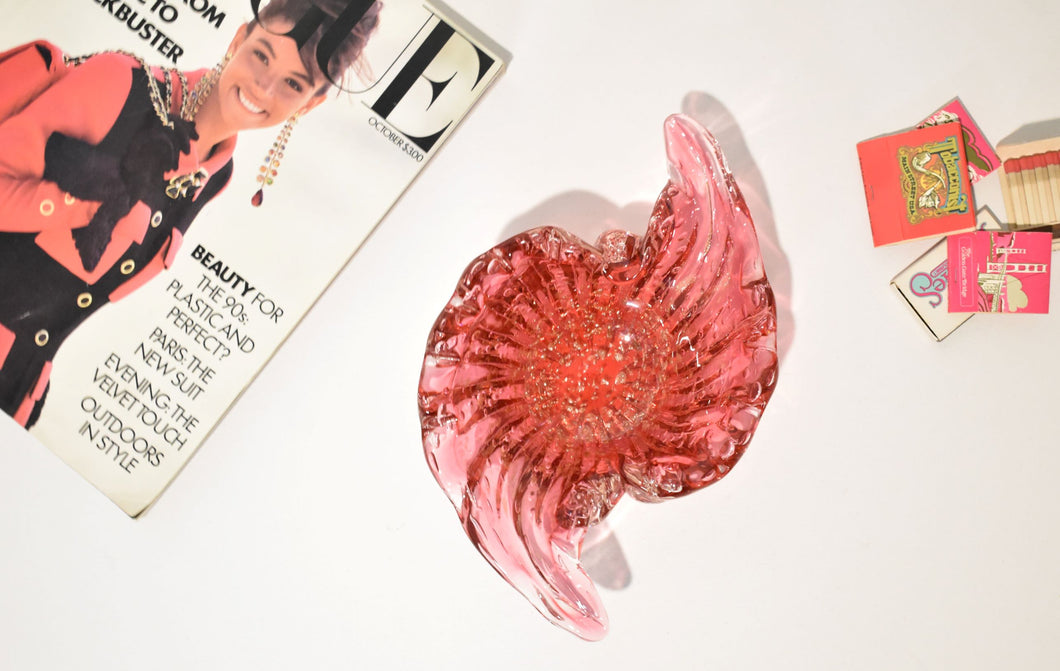 Pink Murano Swirl Bowl