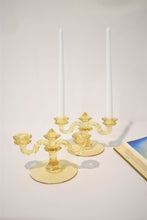 Load image into Gallery viewer, Mint Julep Yellow Candelabra Pair
