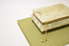 Load image into Gallery viewer, Green Onyx and Brass Footed Box
