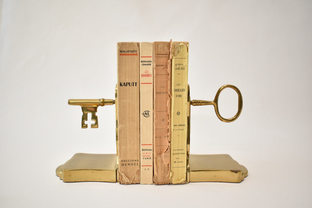 Brass Skeleton Key Bookends