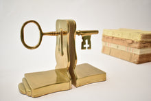 Load image into Gallery viewer, Brass Skeleton Key Bookends
