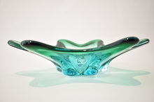 Load image into Gallery viewer, Green and Blue Murano Ombre Bowl
