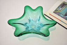 Load image into Gallery viewer, Green and Blue Murano Ombre Bowl
