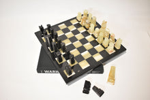 Load image into Gallery viewer, Green Onyx and Black Marble Chess Set
